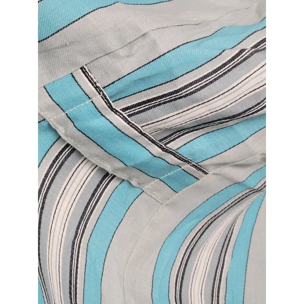 Vintage Old Stock Unused Mattress Ticking‎ Fabric Striped Turquoise